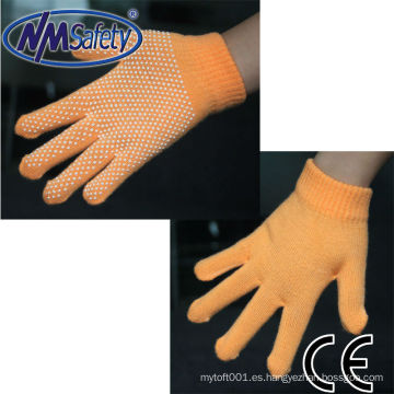 Manoplas NMSAFETY algodón pvc punteado guantes de trabajo laterales